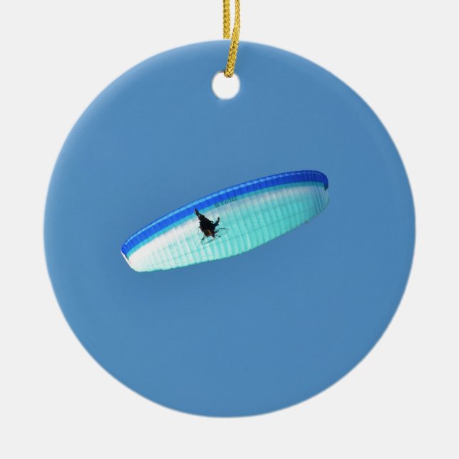 Powered Paraglider Ceramic Ornament (Front)
