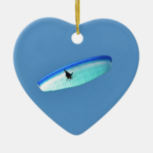 Powered Paraglider Ceramic Tree Decoration