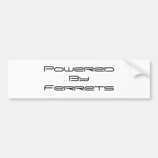 PoweredByFerrets Bumper Sticker (Front)