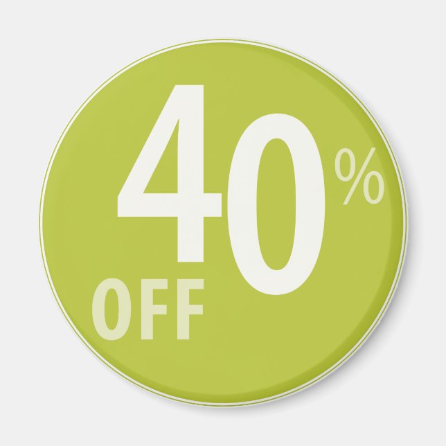 Powerful 40% OFF SALE Sign - Magnets (Front)