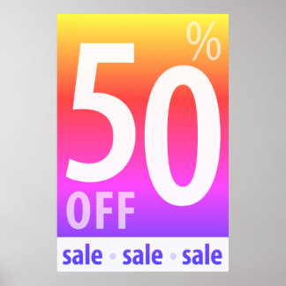 Powerful 50% OFF SALE Sign - retail sales