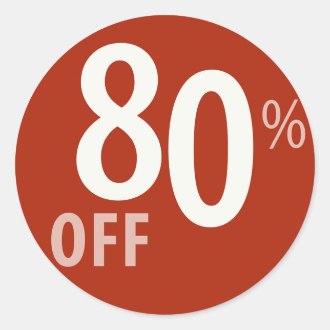 Powerful 80% OFF SALE Sign - Sticker (Front)