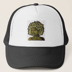 Powerful Afro Art on Equity and Inclusion  Trucker Hat