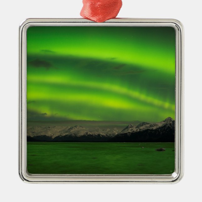 Powerful Aurora Metal Ornament (Front)