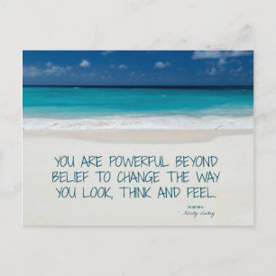 Powerful Beyond Belief Beach Fitness Postcard
