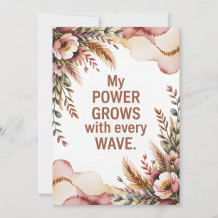 Powerful Birth Wave Affirmation Art Holiday Card