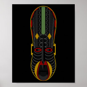 Powerful Black History Month African Mask Poster