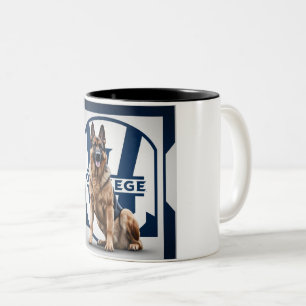 Powerful Breed Dog: German Shepherd Two-Tone Coffee Mug