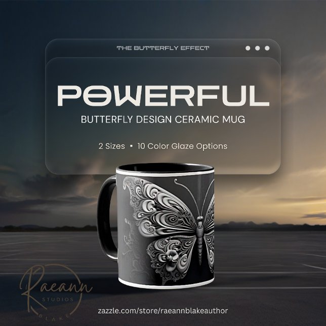 Powerful Butterfly Design Ceramig Mug (Creator Uploaded)