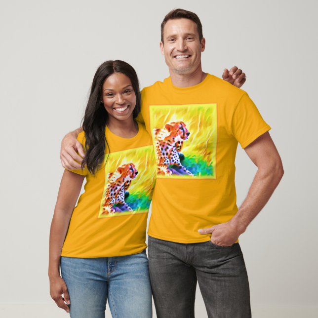 Powerful Cheetah Animal Painting. Buy Now T-Shirt (Unisex)