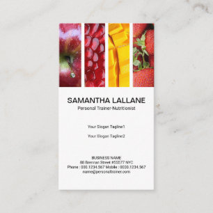 Powerful Colourful Nutritious Fruits Column Business Card