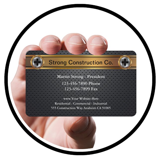 Powerful Construction Business Cards (Creator Uploaded)