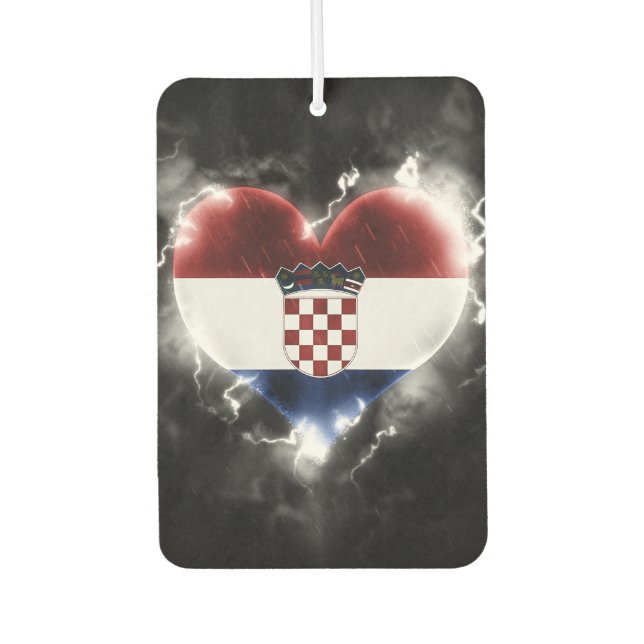 Powerful Croatia Car Air Freshener (Front)