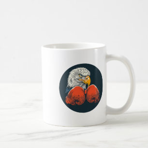 Powerful Eagle With Boxing Gloves For A Dynamic Lo Coffee Mug