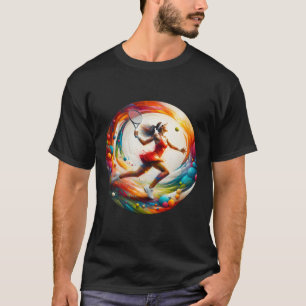 Powerful Forehand – Female Tennis Player In Action T-Shirt