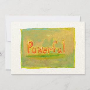 Powerful fun word painting art motivational invitation