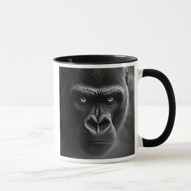 Powerful gorilla look with intense expression mug (Right)