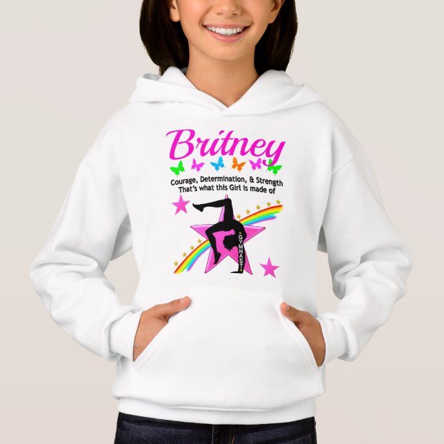 POWERFUL GYMNAST PERSONALIZED HOODIE (Front)