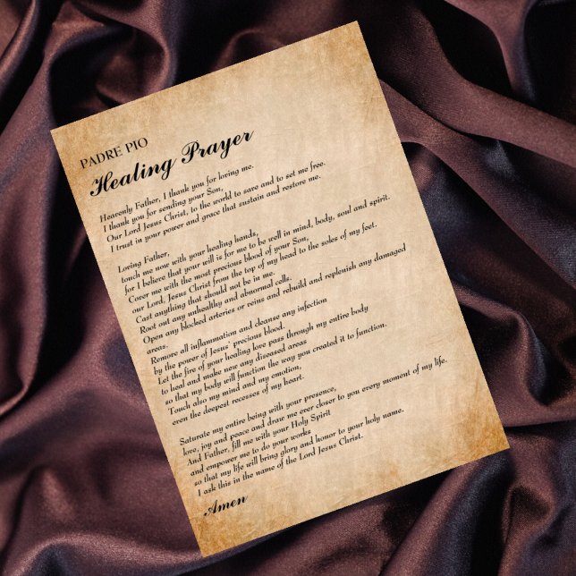 Powerful Healing Prayer by Padre Pio Flat Card (Creator Uploaded)