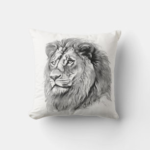Powerful Lion Portrait Cushion