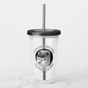 Powerful Lions Strength and Leadership Acrylic Tumbler