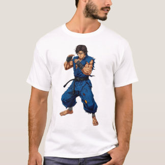 Powerful Martial Artist in Blue Gi – Muscular Figh T-Shirt