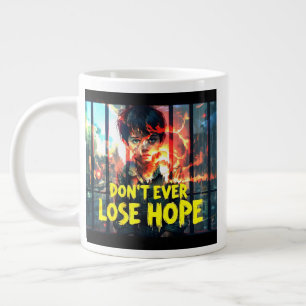 Powerful Message of Hope – Boy Behind Bars War-The Large Coffee Mug