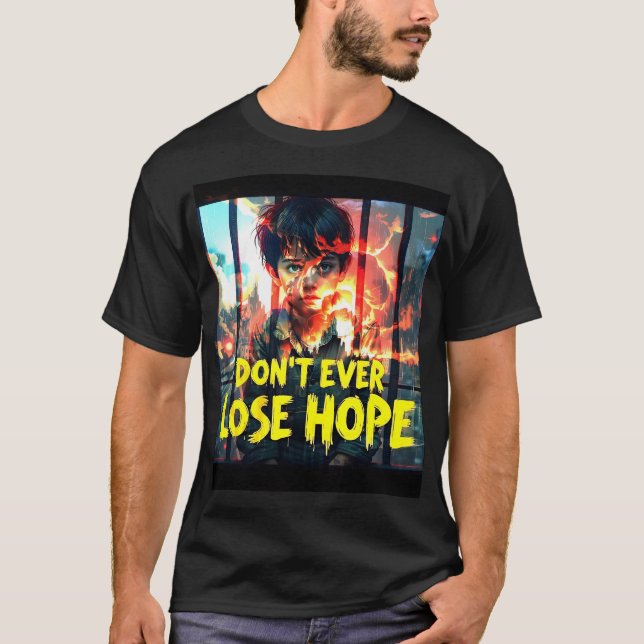 Powerful Message of Hope – Boy Behind Bars War-The T-Shirt (Front)