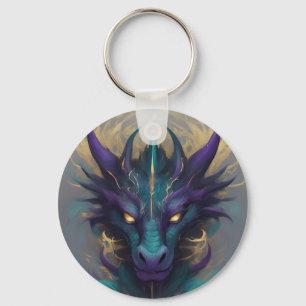 Powerful Mythical Dragon Head Key Ring
