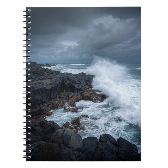 Powerful Ocean Waves Storm Notebook (Front)