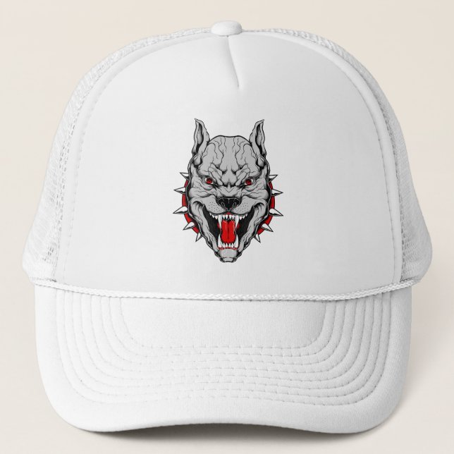 Powerful pitbull trucker hat (Front)