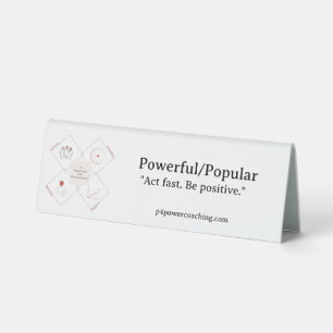 Powerful/Popular Plastic Desk Plaque Table Tent