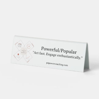 Powerful/Popular Plastic Desk Plaque Table Tent
