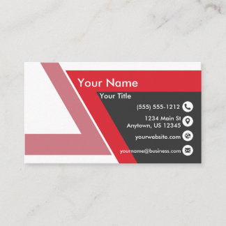 Powerful Red and Black Business Card