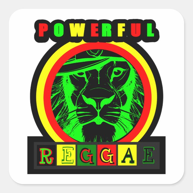 Powerful Reggae stickers (Front)
