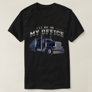 Powerful Semi-Truck Illustration Wall Art T-Shirt