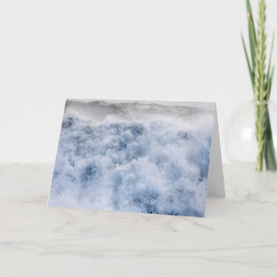 Powerful Stormy Waves In Winter Card