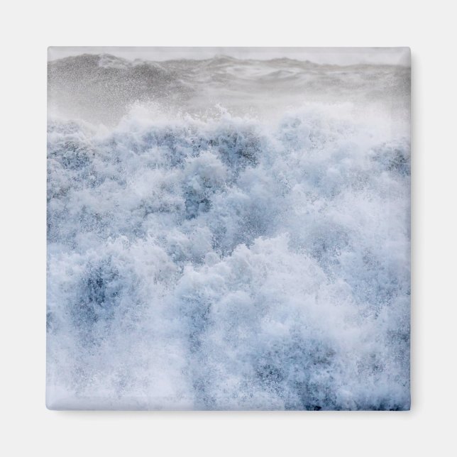 Powerful Stormy Waves In Winter Magnet (Front)