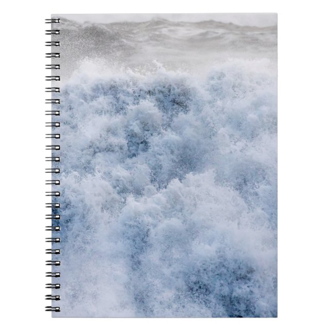 Powerful Stormy Waves In Winter Notebook (Front)