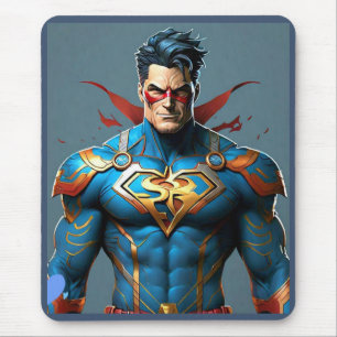 "Powerful Superhero Visuals" Mouse Pad