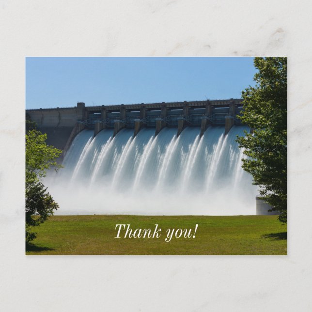Powerful Table Rock Dam Postcard (Front)