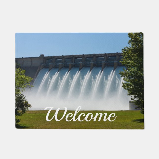 Powerful Table Rock Dam Welcome Doormat (Front)