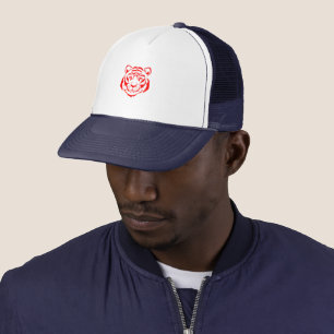 Powerful Tiger Face Red Image Hat