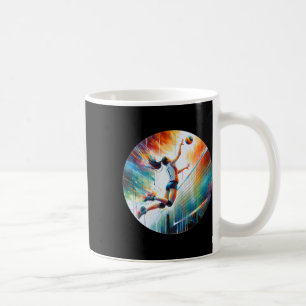 Powerful Volleyball Smash – Female Athlete In Acti Coffee Mug