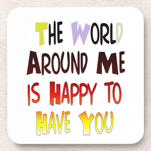 Powerful Welcome Message: A Motivational Quote Coaster (Front)