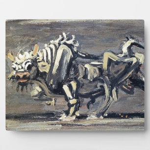 Powerful “White Ox 1” Painting by Lee Jung-seob Plaque