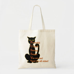 Powerful Woman cat design Tote Bag