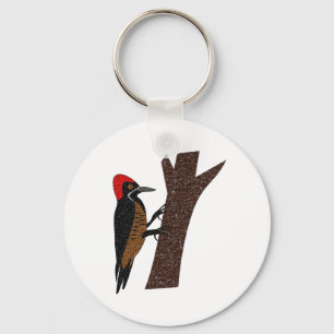 Powerful Woodpecker Key Ring