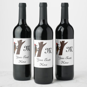 Powerful Woodpecker Wine Label