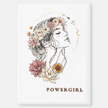 Powergirl – Floral Woman, Strength & Self-Lo